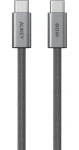 Aukey kábel USB-C - USB-C 1.8 m šedá / Kábel / USB-C - USB-C / 1.8 m (Aukey)