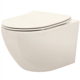 REA - Závesná WC misa Carlo Mini Rimless Ecru REA-C5500