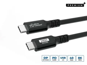 MicroConnect USB-C - USB-C 1m čierna / USB-C kábel / 1 m (USB4CC1-240W)