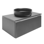 Kúpeľňová skrinka s doskou SAT Feel 80x30x46 cm antracit mat SATFEEL80ANTD SATFEEL80ANTD