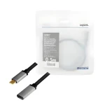LogiLink USB-C (M) - USB-C (F) čierna / Predlžovací kábel / USB 3.2 Gen2 / 10 Gbit/s / PD / 0,5 m (CUA0105)