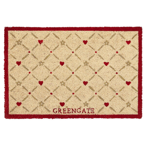 GREEN GATE Rohožka Clarina Heart White