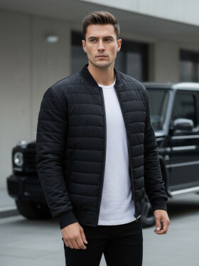 Pánska prešívaná bunda bomber čierna TX2213 M