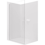 CERANO - Sprchová zástena Walk-in Crystal Ľ/P - 8 mm - bezvzperový systém - biela matná, transparentné sklo - 110x200 CER-8050BD6653