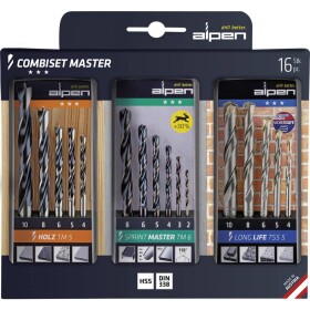 Alpen 0000811003100 Combiset Master univerzálny sortiment vrtákov; 0000811003100