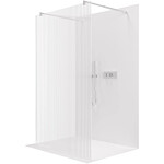 CERANO - Sprchová zástena Walk-in Onyx Duo Ľ/P - 8 mm - okrúhla vzpera - chróm, ryhované sklo - 60x200 CER-8050BD2261