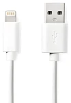Nedis Lightning kábel 1 m biela / Dátový kábel / USB-A 2.0 (M) - Lightning 8-pin (M) / 480 Mbps (CCGB39300WT10)