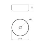 SAPHO - PRIORI keramické umývadlo na dosku Ø 41 cm, modrá/hnedá PI033
