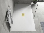 MEXEN/S - Hugo sprchová vanička SMC 180x100, biela, krytka zlatá 42101018-G