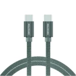 SWISSTEN TEXTILE dátový kábel USB-C - USB-C 2m strieborná (71528202)