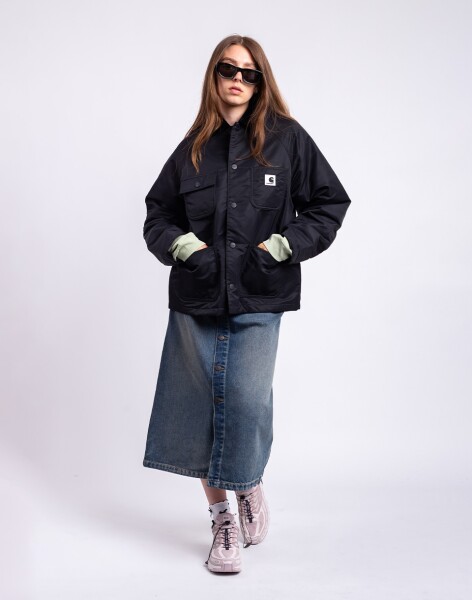 Carhartt WIP W' Alumni Chore Coat Black/Scarlet M