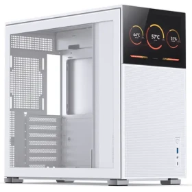 Jonsbo D41 MESH Screen biela / ATX / 1x USB-A 3.0 / 1x USB-C 3.2 / bez zdroja / displej / priehľadná bočnica (D41 MESH WHITE SC)