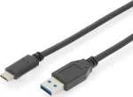 Digitus AK-300146-010-S čierna / Kábel USB-A na USB-C / 1 m (AK-300146-010-S)