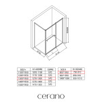 CERANO - Sprchovací kút Versaro L/P - 6 mm - čierna matná, transparentné sklo - 130x80 - zasúvacia CER-8050BD80297