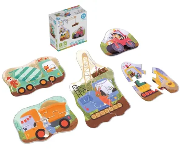 KukiKuk 80060 - Veľké puzzle Stavebné stroje