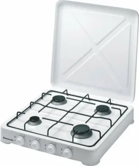 Ravanson K-04T čierna / Plynová varná doska / 4 horáky / mechanické ovládanie (K04T)