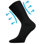 LONKA ponožky Zdravan black 3 páry 43-45 109587