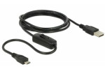 DeLock nabíjací kábel USB 2.0 Type-A samec USB 2.0 Micro-B samec s vypínačom pre Raspberry Pi 1.5 m (84803DE)