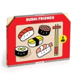 Mudpuppy Drevené puzzle: Priatelia sushi