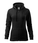 Trendy mikina na zips pre ženy čierna 2XL
