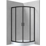 DEANTE - Funkia čierna - Sprchovací kút, polguľatý, 90x90 cm KYP_N51K