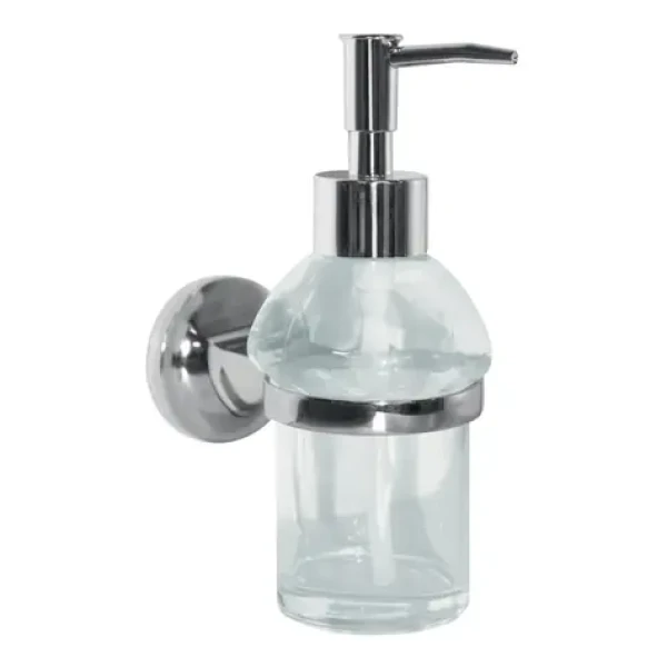 Spirella LAGUNE nástenný dávkovač mydla 0.2 L sklo / chrómovaný plast (7610583178107)