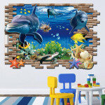 Veselá Stena Samolepka Roztomilé delfíny Veľkosť: 88 x 58 cm