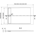 MEXEN - Amon obdĺžniková sprchová vanička SMC 130 x 80, biela 4F108013