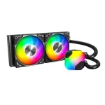 Montech Hyper Flow ARGB čierna / 2x 120mm / 29.1 dB @ 2100 RPM / 76.2 CFM / AMD + Intel (HYPER FLOW ARGB 240 (B))