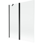 MEXEN - MIST vaňová zástena 140x150 cm 6mm f+s, čierna, číra 8A9-140-011-70-00