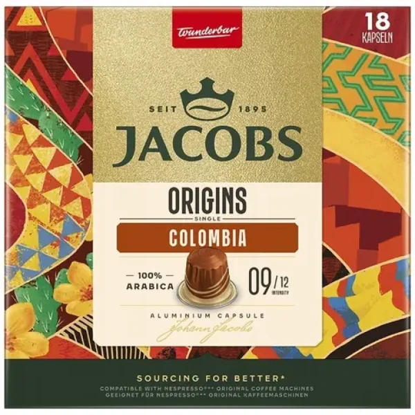 Jacobs Origins Colombia Nespresso 18 ks / Kapsľová káva (8711000573327)