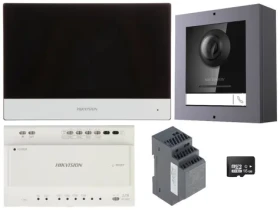 HIKVISION DS-KIS702Y / Sada videotelefónu / 2-drôt / 7" monitor / dverové stanice / zdroj (DS-KIS702Y)