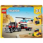 LEGO® Creator 3 v 1 31146 Nákladiak s plochou korbou a helikoptéra