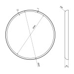 SAPHO - FLOAT LED podsvietené zrkadlo, ø 60cm, biela 22559