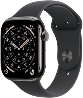 Apple Watch 11 GPS + Cellular 42mm Srokove Titanium Sport Band S/M Čierny (MF8R4MP/A)