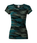 Camo Pure Tričko maskáčové petrol S