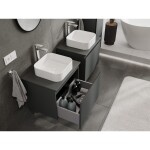 MEXEN/S - Orio kúpeľňová skrinka pod umývadlo 60, 1 šuplík, grafit mat 91A10-06047-1-BF66