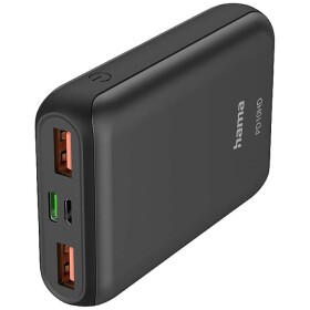 Hama 201662 PD10-HD čierna / Powerbanka / 10000 mAh / 2x USB / 1x USB-C / 3A / 18W (201662-H)