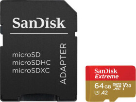 SanDisk Extreme microSDXC 64GB + adaptér / Class 10 / UHS-I / čítanie: až 170MBs (SDSQXAH-064G-GN6AA)