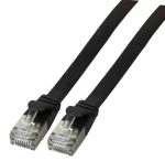 EFB Cat6a U/FTP ultraflex čierna / Patch kábel / RJ45-RJ45 / 0,5 m / 10 Gbit/s (K5547SW.0,5)