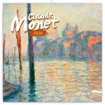 NOTIQUE Poznámkový kalendár Claude Monet 2026 - Západný / 30 x 30 cm (PGP-35148-Z)