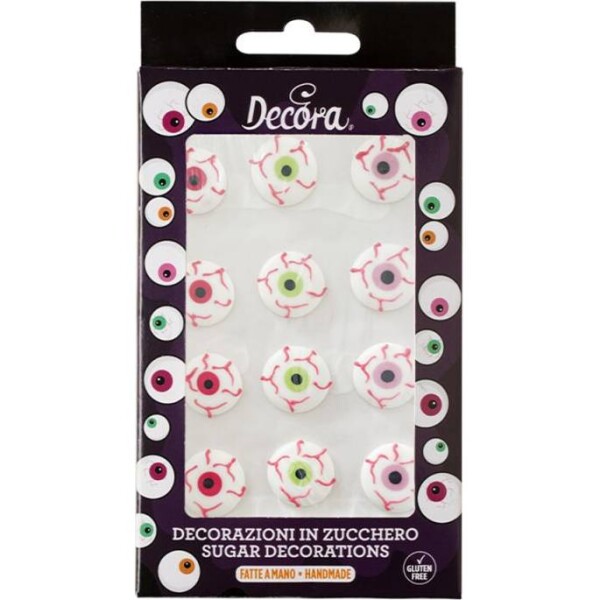 Cukrová dekorácia Halloween – oči, 12 ks - Decora - Decora