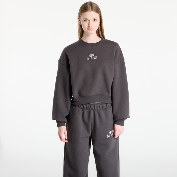 Mikina New Balance Linear Heritage Fleece Crew Faded Black M