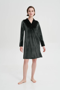 Vamp - Nočná košeľa s dlhým rukávom 19346 - Vamp green sage XXL