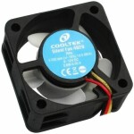 Cooltek Silent Fan 40x20 / 40 mm / Sleeve / 13.5 dB @ 4000 RPM / 11.5 m3h / 3-pin (CT4020BW)