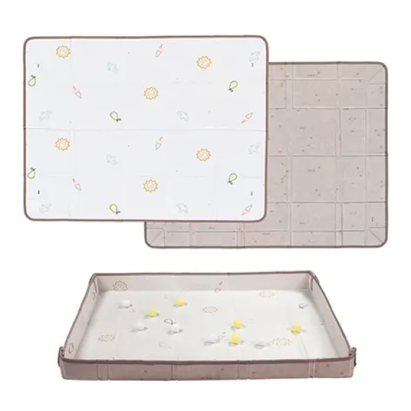 Taf Toys Hracia podložka penová s loptičkami Brown Beige / od narodenia (13505TAF)