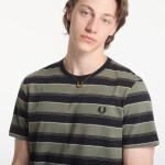 Tričko Fred Perry Fine Stripe T-Shirt Green M