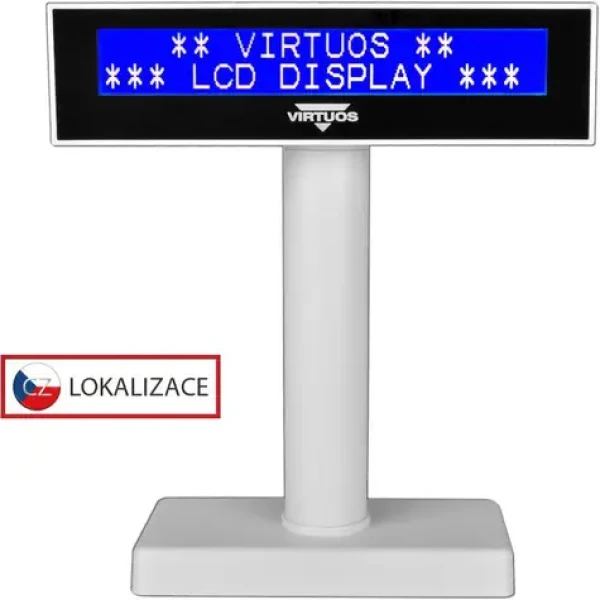 Virtuos FL-2026MB biela / Zákaznícky displej / LCD / 2x20 znakov / USB (EJG0009)