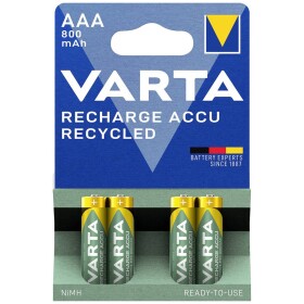 Varta RECH.AC.RECYC.AAA800mAh BLI4 mikrotužkový akumulátor typu AAA Ni-MH 800 mAh 1.2 V 4 ks; 56813101404