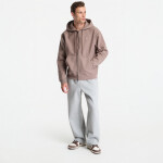 Mikina Nike Solo Swoosh Men's Full-Zip Fleece Hoodie Mink Brown/ Mink Brown/ White XL